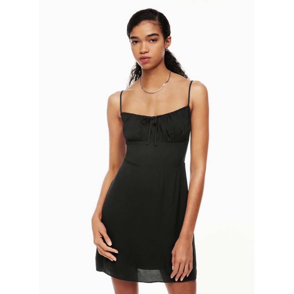 Aritzia Sunday Best‎ Delilah Gathered-Bust Mini Dress in Black